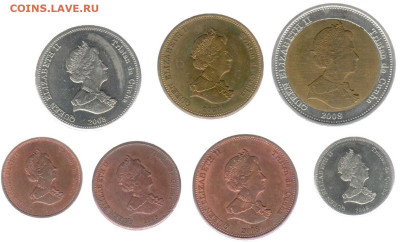 Тристан да Кунья 2008 7 монет - тдк а