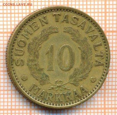 Финляндия 10 марок 1930 г., до 01.04.2024 г. в 22.00 по Моск - Финляндия 10 марок 1930 413а