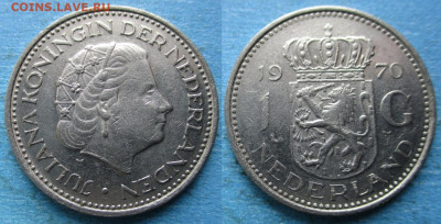 фикс Нидерланды 1 гульден 1967-80 до 31-03-24 в 22:00 - Нидерланды 1 гульден 1970    12309