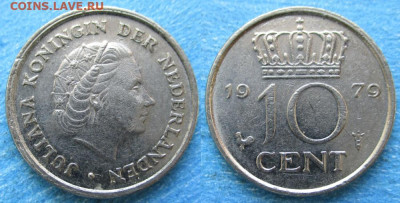 фикс Нидерланды 10 центов 1948-80 до 01-04-24 в 22:00 - Нидерланды 10 центов 1979    11877