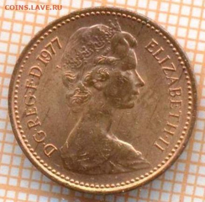 2 пенни 1977 г., до 02.04.2024 г. в 22.00 п - Великобритания полпенни 1972