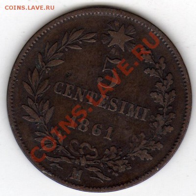 ИТАЛИЯ 5 ЧЕНТЕЗИМИ 1861 ДО 19.01.12 В 22Ч (1297) - img190