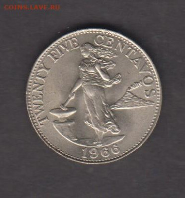 Филиппины 1966 25с без оборота до 01 04 - 16