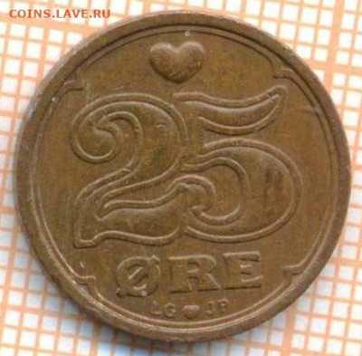 Дания 25 эре 1994 г., до 03.04.2024 г. в 22.00 по Москве - Дания 25 эре  589