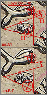 1 копейка 2003 сп, уточнение шт. 3.212 А5 (и другие) - 5r_2009mmd_А1,А2-4,БиГ,В сравнение 04 лейбл