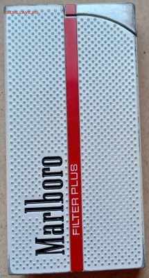 Рекламная газовая зажигалка Marlboro.  До 22-00мск 05.04.24г - Зажигалка Мальборо 3 сторона