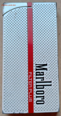 Рекламная газовая зажигалка Marlboro.  До 22-00мск 05.04.24г - Зажигалка Мальборо 1 сторона