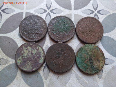 5 копеек 1858-1861, 6 штук до 04.04.2024 - 6пят (2)