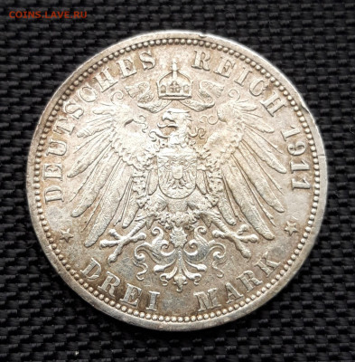 Германская империя 3 марки 1911, до 06.04.24 - 3 марки 1911_3
