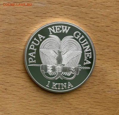 Крона Шайба Папуа - Новая Гвинея 1 кина 2022 Райская птица - krona_shajba_papua_novaja_gvineja_1_kina_2022_rajskaja_ptica_serebro_fauna_zhivotnye_uncija_pruf_proof (3)