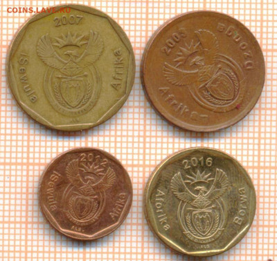 ЮАР 4 монеты, до 09.04.2024 г. в 22.00 по Москве - ЮАР 4 монеты 610