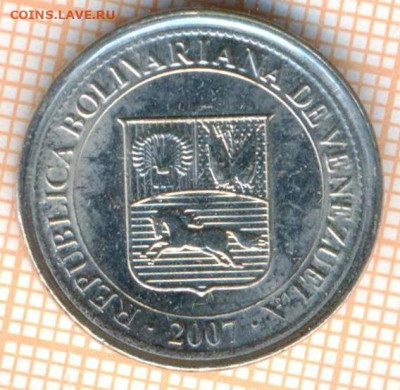 Венесуэла 50 сентимо 2007 г., до 10.04.2024 г. в 22.00 по Мо - Венесуэла 50 сентимо 2007 193а