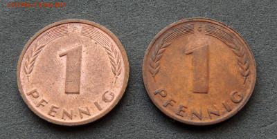 Германия 1 пфенниг 1950 + 1994 до 10.04.2024 - Германия 1 пфенниг 94.50.JPG