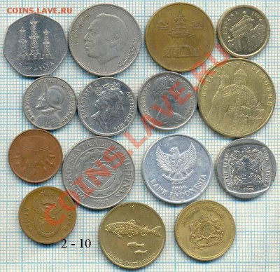 иностранные монеты наборами и на выбор - 2 10 а