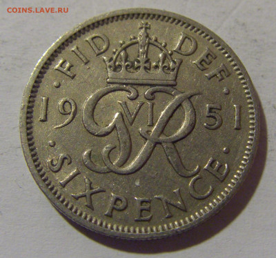 6 пенсов 1951 Англия №1 13.04.24 22:00 М - CIMG3596.JPG