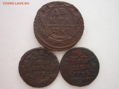 Денга 1748г. + Полушка 1735г.(2 шт.), до 13.04.2024г., 22.00 - P1250421.JPG