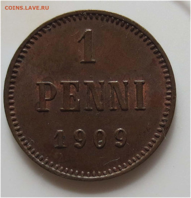 2 к 1912 и пенни 1909-1916 - 1 пенни 1909 реверс
