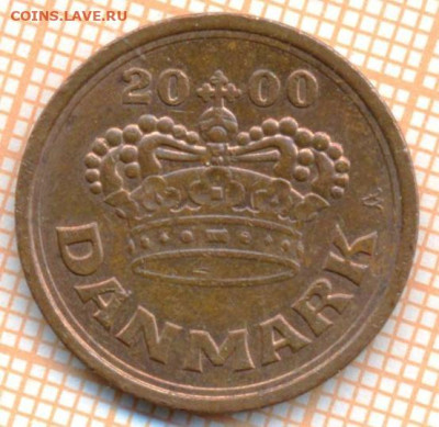 Дания 50 эре 2000 г., до 14.04.2024 г. в 22.00 по Москве - Дания 50 эре 2000 273а