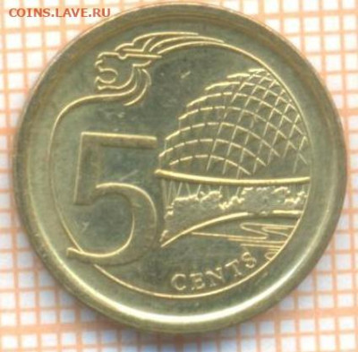 Сингапур 5 центов 2013 г., до 15.04.2024 г. в 22.00 по Москв - Сингапур 5 центов 2013 649а