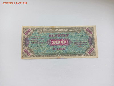 Германия 100 марок 1944 оккупация до 11.04 - IMG20240409131436