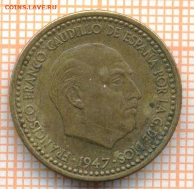 Испания 1 песета 1947 г., до 16.04.2024 г. в 22.00 по Москве - Испания 1 песета 1947 309