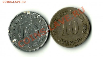 10pfennig 1889+бонус - 10пфенинг