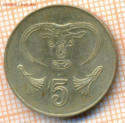 Кипр 5 центов 2001 г., до 18.04.2024 г. в 22.00 по Москве - Кипр 5 центов 2001 651а