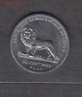 Конго 2002 50 сантимов до 16 04 - 65а
