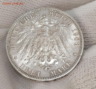 3 Марки 1908 A, Пруссия 16.04.2024 - 4