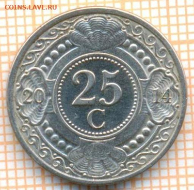 Нидерландские Антиллы 25 центов 2014 г., до 18.04.2024 г. в - Нидерландские Антиллы 25 центов 2014 663