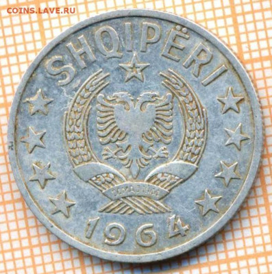 Албания 1 лек 1964 г.,до 18.04.2024 г. в 22.00 по Москве - Албания 1 лек 1964 666