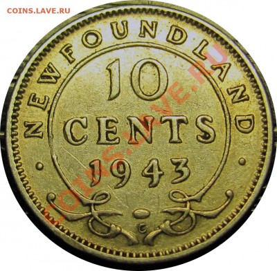 G05 Ньюфаундленд 10¢ 1943C VF Серебро до 22.01 в 22°° - G05 10c 1943c_1