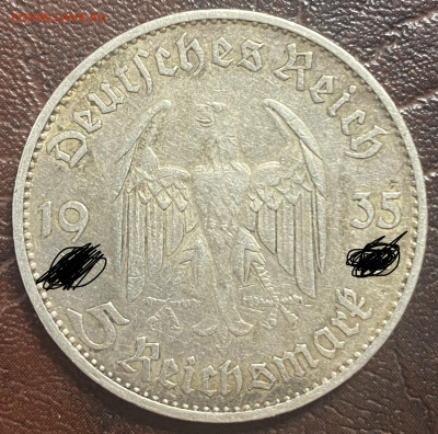 5 Марок Германия 1934,1935,1936 - 3B7DD422-073E-48B6-BC9C-700D4F5B62B7