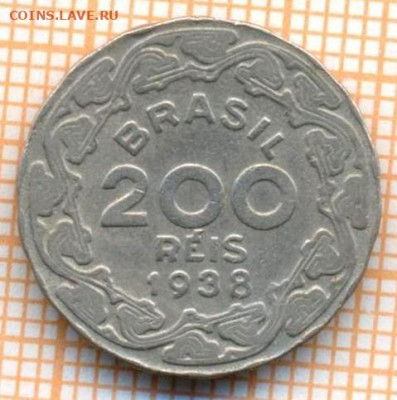 Бразилия 200 реалов 1938 нов.т., до 18.04.2024 г. в 22.00 по - Бразилия 200 реалов 1938 нов тип 678