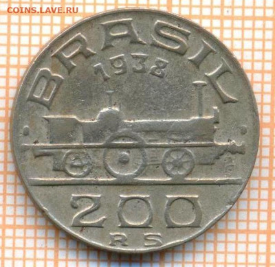 Бразилия 200 реалов 1938 ст.т., до18.04.2024 г. в 22.00 по - Бразилия 200 реалов 1938 старый 679а
