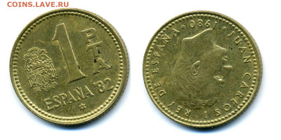 Испания 1 песета, 1982(81) Espana'82  до 19.04 22:00 - 1pta1980_81_espan