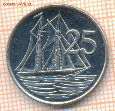 Кайманы 25 центов 2008 г., до 24.04.2024 г. в 22.00 по Москв - Кайманы 25 центов 2008 686а