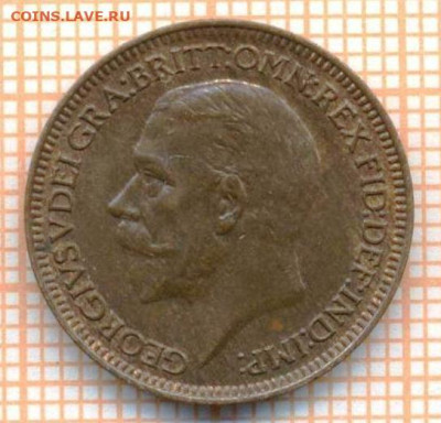 Великобритания фартинг 1933 г., до 24.04.2024 г. в 22.00 по - Великобритания фартинг 1933 698а