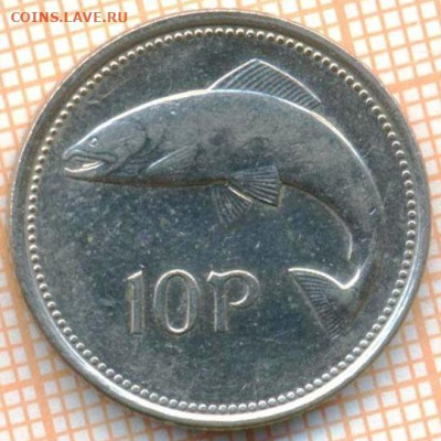 Ирландия 10 пенсов 1993 г., до 25.04.2024 г. в 22.00 по Моск - Ирландия 10 пенсов 1993 714а