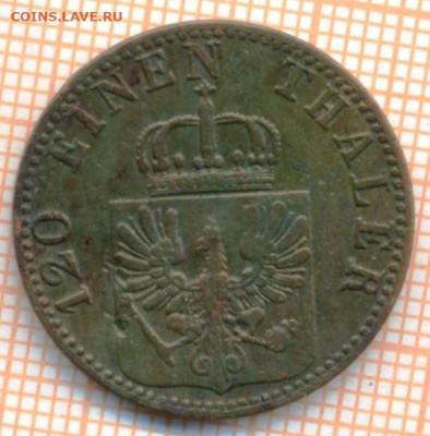 Пруссия 3 пф 1865 г., до 25.04.2024 г. в 22.00 по Москве - Пруссия 3 пф 1865 719а