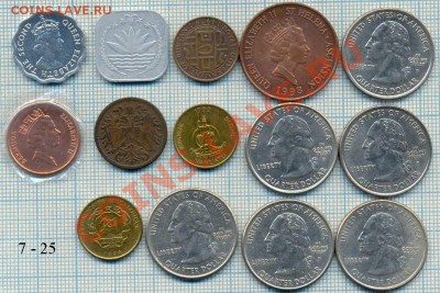 иностранные монеты наборами и на выбор - 7 25а