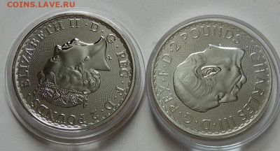 Великобритания,2 фунта 2023(2 штуки)  до 23.04.24 в 22.00 - IMG_20240420_180123