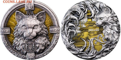 Кошки на монетах - Габон 2000 франков