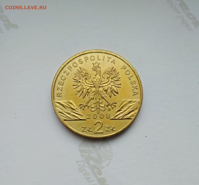 Польша. 2 злотых 2008г. Сапсан.до 27.04.24г. - 2008г. Сапсан2