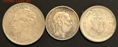1корона 1896+20фр Бельгия+пол рупии Бр.Индия Серебро - IMG_1174