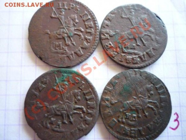 петровские копейки 1707-1716г 20шт. - P1020199.JPG