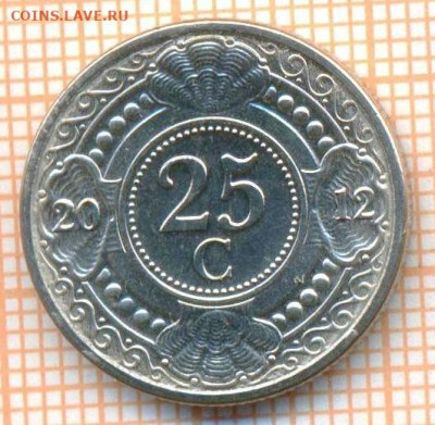 Нидерландские Антиллы 25 центов 2012 г., до 29.04.2024 г. в - Нидерландские Антиллы 25 центов 2012 721