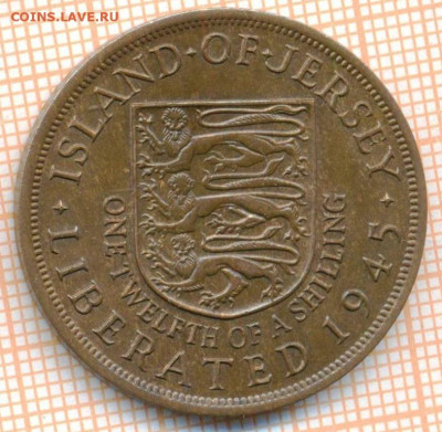 12 шиллинга 1945 г., до 29.04.2024 г. в 22.00 по Мо - Джерси 1 12 шиллинга 1945 730