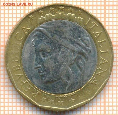 Италия 1000 лир 1998 г., до 30.04.2024 г. в 22.00 по Москве - Италия 1000 лир 1998 555а