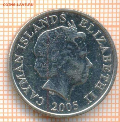 Кайманы 25 центов 2005 г., до 01.05.2024 г. в 22.00 по Москв - Кайманы 25 центов 2005 560